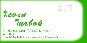 kevin turbok business card